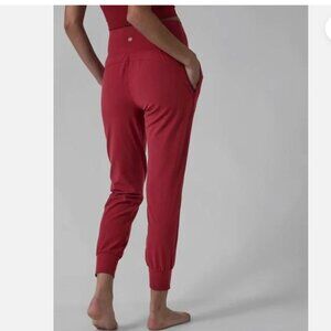 Athleta Salutation Jogger size 1X Decadent Red Maroon With Pockets